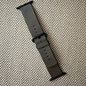 Black and Khaki Woven Nylon Watch Band for Apple Watch, 42MM, Never Used, Unisex